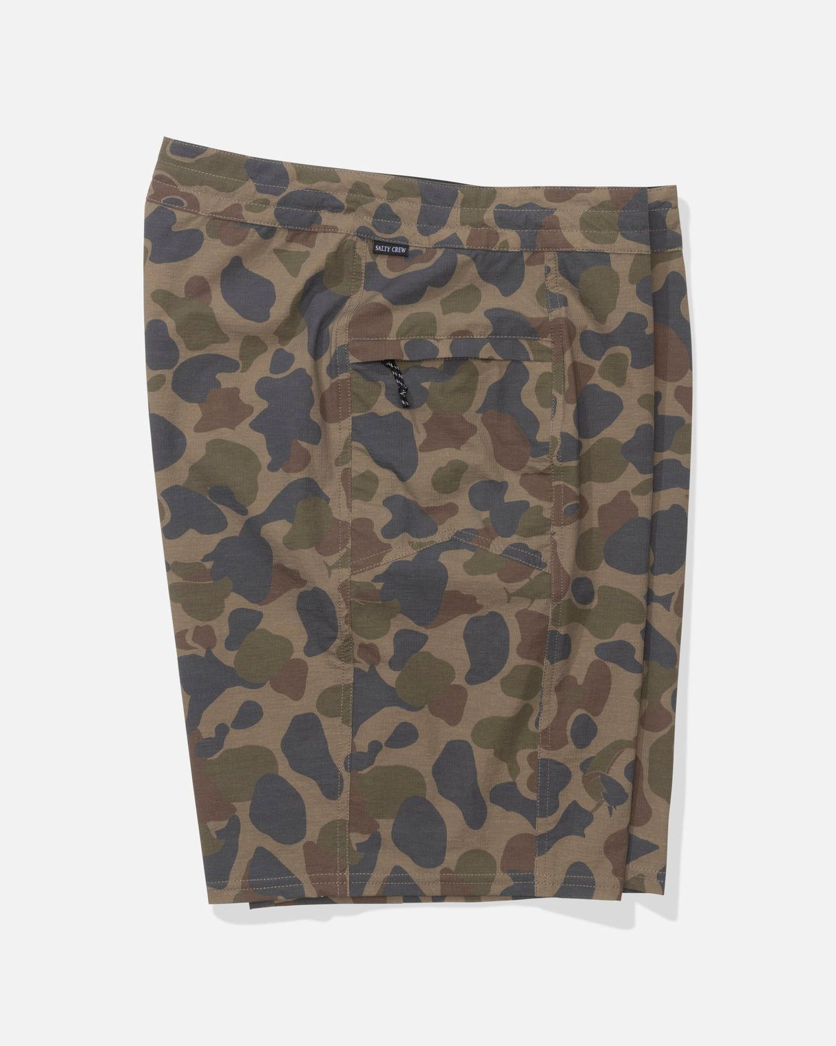 Alternate profile view of the Flagship Boatshort - Sand Camo. 