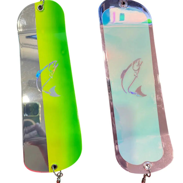 Westcoast Fishing Tackle Electro Mirror Flasher - Lemon Lime Chrome Westcoast Fishing Tackle