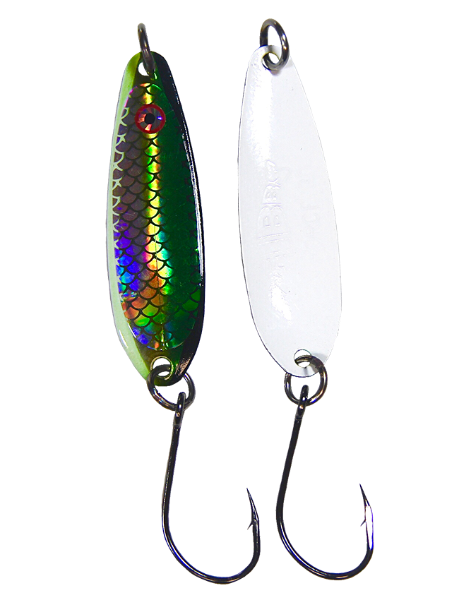 Gibbs Delta G Force Spoon - Glow Back Green Herring Aid 33228 - 3"