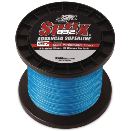 Sufix 832 Advanced Superline Braid 3500 yd bulk spool - Coastal Camo