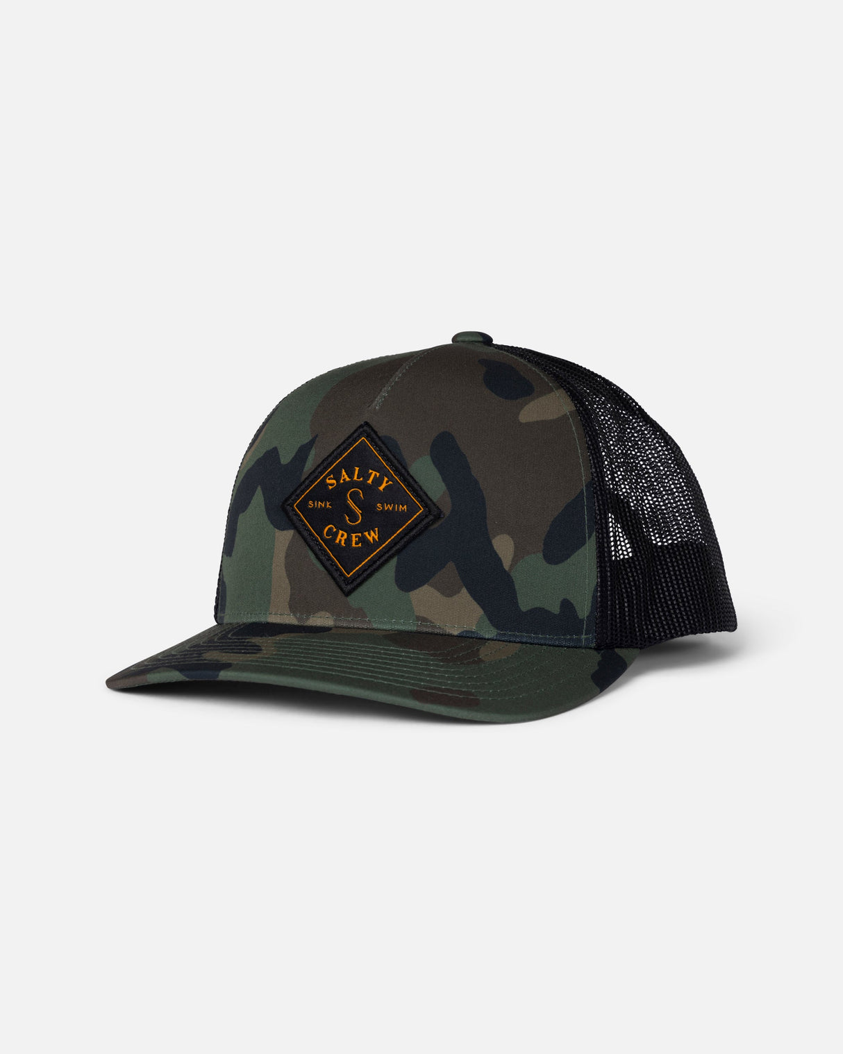 Front view of the Sealine Retro Trucker - Camo/Black. 