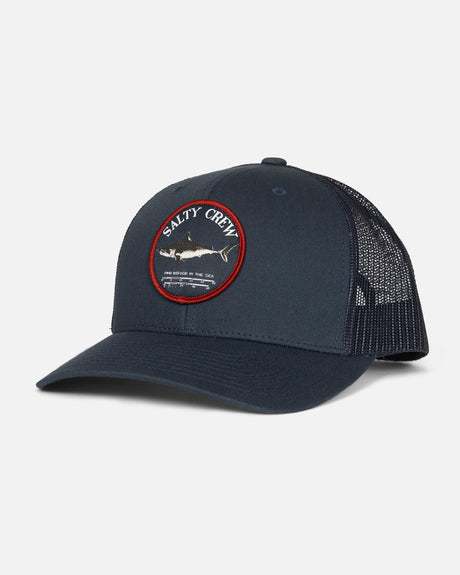 Front view of the Bruce Trucker - Midnight Navy. 