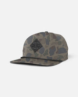 Front view of the Long Range Snapback - Sand Camo. 