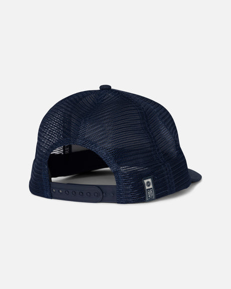 Back view of the Fishing Co Trucker - Midnight Navy. 