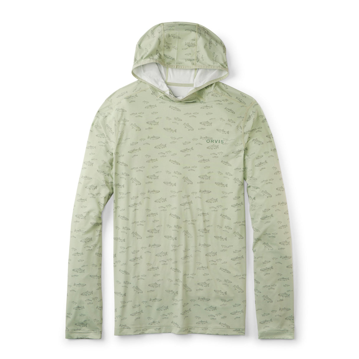 Orvis Men's Sun Defense Hoodie - Celadon Freshwater Fish
