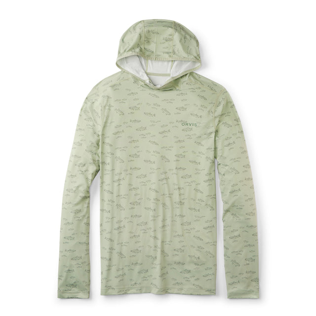 Orvis Men's Sun Defense Hoodie - Celadon Freshwater Fish