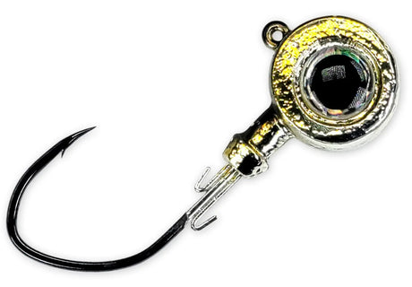 Gamakatsu MaxEye Jig Pill Head - Chrome Perch Sparkle Gamakatsu