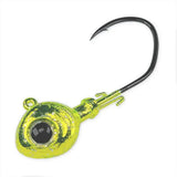 Gamakatsu MaxEye Jig Swim Head - Chrome Chartreuse Sparkle Gamakatsu