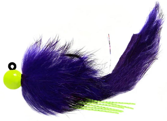 Hawken Fishing Aerojig Twitching Jig 3/8 oz - Chartreuse & Purple