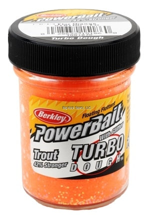 Berkley PowerBait Glitter Turbo Dough Fluorescent Orange
