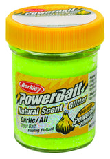 Berkley PowerBait Glitter Trout Bait Garlic Scent Chartreuse