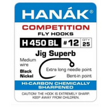 Hanak Jig Superb Barbless Jig Hooks 25-Pack - Black Nickel