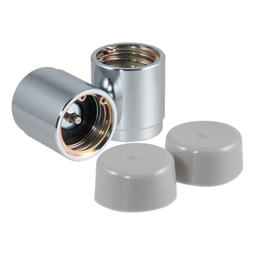 CURT Trailer Wheel Bearing Protectors and Dust Covers - Chrome