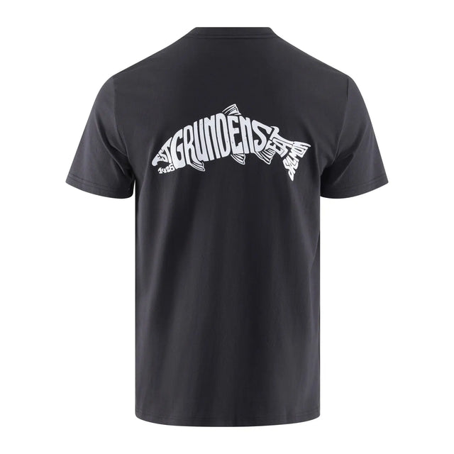 Grundéns Eat Your Words HD Pocket Tee Black Salmon Graphic Grundens
