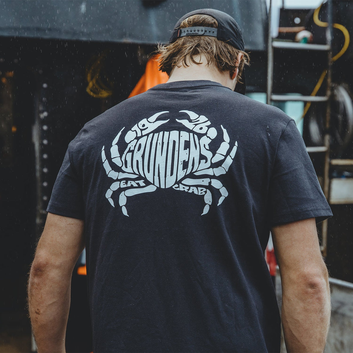 Grundéns Eat Your Words HD Pocket Tee - Black Crab Graphic