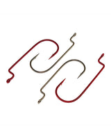 Gamakatsu Worm Hook, Offset Shank, Round Bend 54313 - Red - 4/0