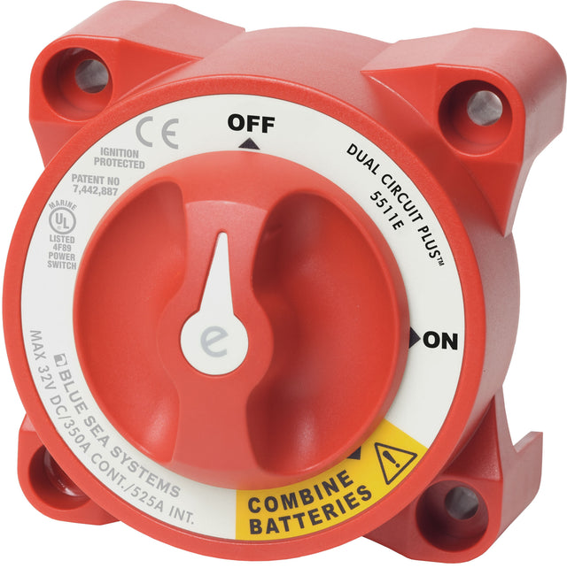 Blue Sea e-Series Dual Circuit Plus Battery Switch 5511E
