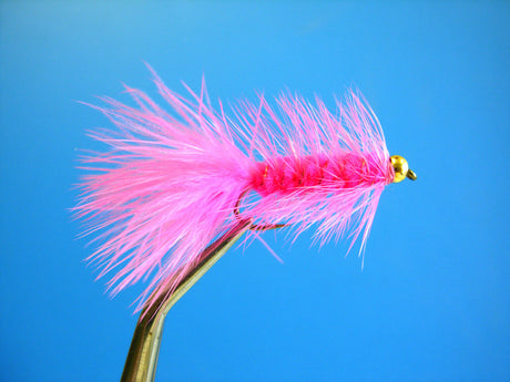 Dragonfly Bead Head Wooly Bugger Hot Pink #8