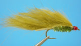 Dragonfly Red Bead Mini Rabbit Strip Leech Olive #8