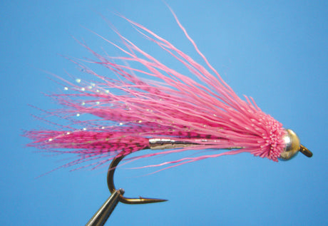 Dragonfly Bead Head Rolled Muddler Pink #8