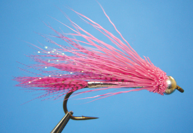 Dragonfly Bead Head Rolled Muddler Pink #8