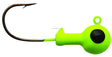 Eagle Claw Tin Road Jig Head - Chartreuse - 1/4oz - 4pk