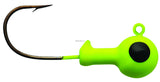 Eagle Claw Tin Road Jig Head - Chartreuse - 1/4oz - 4pk