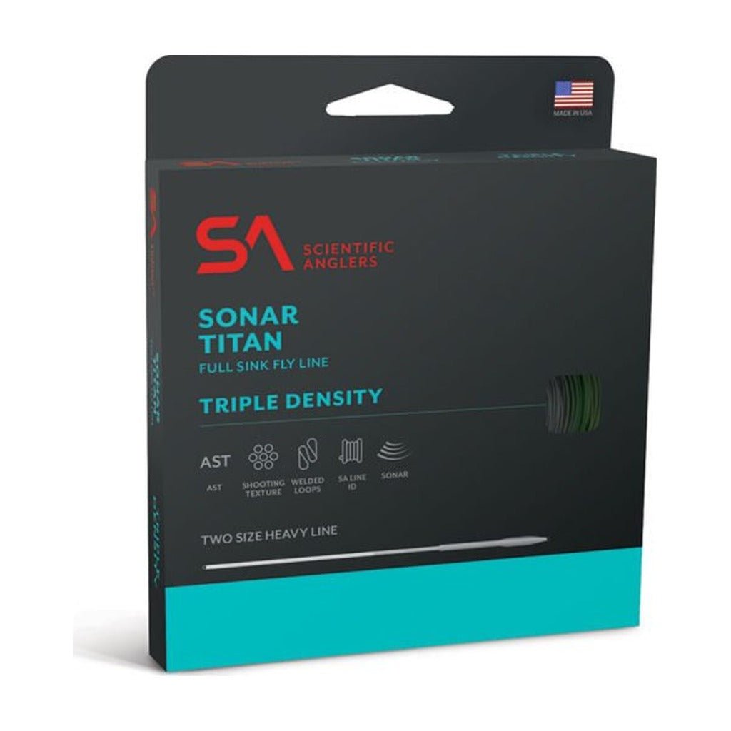 Scientific Anglers Sonar Titan Triple Density Intermediate / Sink 3 / Sink 5 Fly Line - Pale Green / Olive / Charcoal