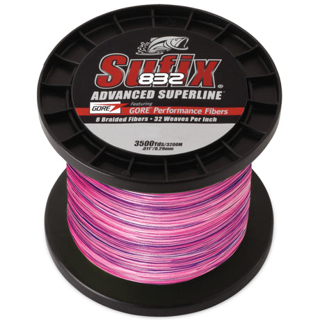Sufix 832 Advanced Superline Braid 3500 yd bulk spool - Sunrise