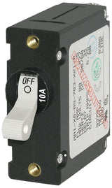 Blue Sea A-Series White Toggle Circuit Breakers – Single Pole (5A–50A)