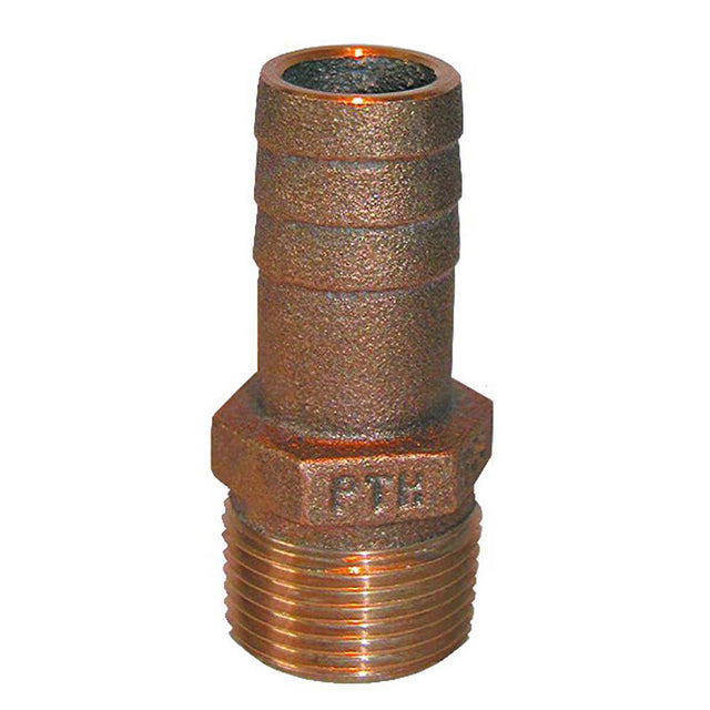 GROCO 2" NPT x 2" ID Bronze Pipe to Hose Straight Fitting [PTH-2000] - Bulluna.com