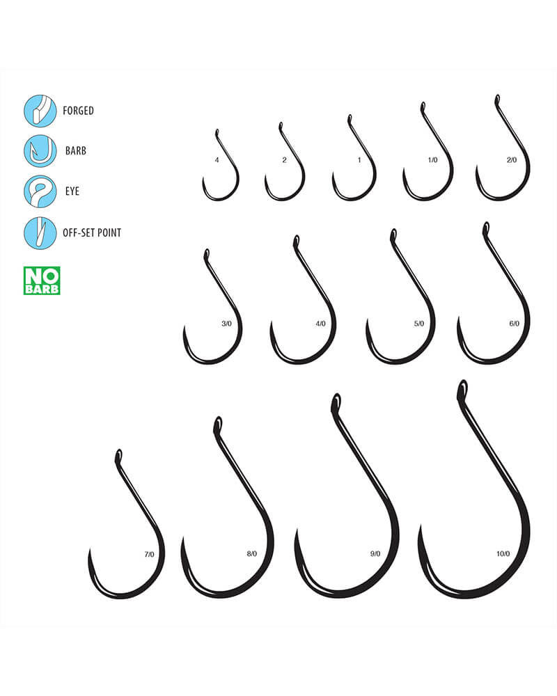 Gamakatsu Octopus Barbless Hooks 75012-25 - Nickel - 5/0 - 6pk