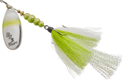 Mepps Bronze Slammer - Silver Chartreuse