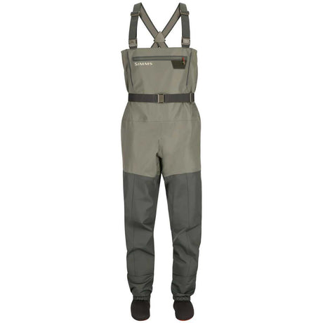 Waders with suspenders on a white background