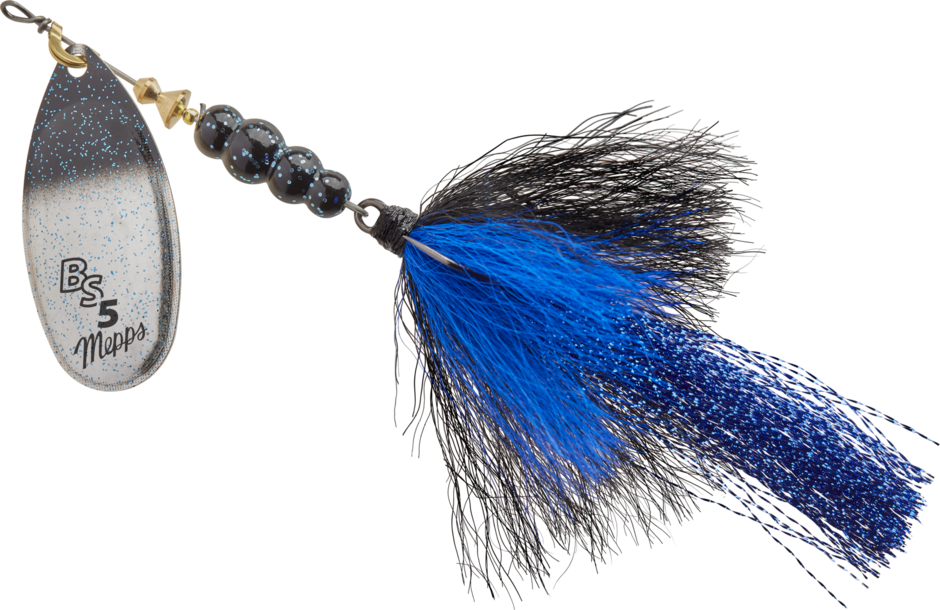 Mepps Bronze Slammer - Silver Black And Blue