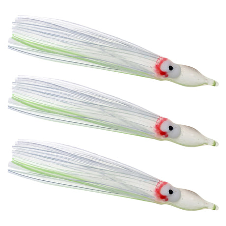 Danielson Squid Bait SQD453130 - UV Chartreuse/Green (4.5 in, 3-Pack)