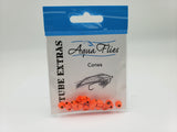 Aqua Flies Tube Coneheads - Fl. Flame