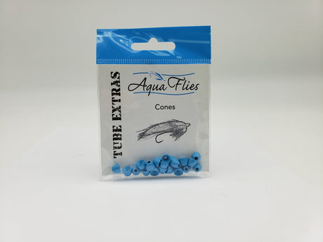 Aqua Flies Coneheads - Kingfisher Blue, 3/16" (4.8mm)