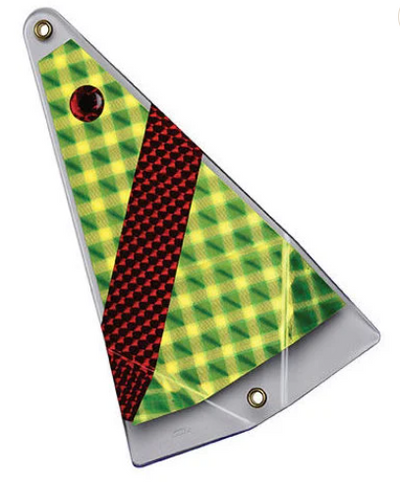 BIG AL'S FISH FLASH FLASHERS - LAZER CHARTREUSE/RED