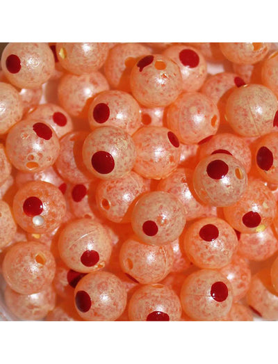 TroutBeads Blood Dot Eggs - Peachy King Roe - 10mm (10pk)