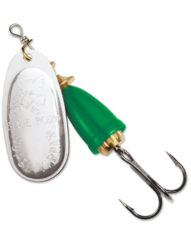 Blue Fox Vibrax Mid Depth - Silver Fluorescent Green 60-50-114IC - #5
