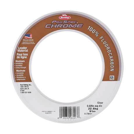 Berkley PSCFL10040-15 Prospec Chrome 100% Fluoro Leader - 100 yd | 91 m - 40 lb | 18.1 kg