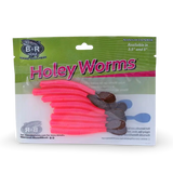 BnR Tackle Holey Worms - Sweet Pink Cherry