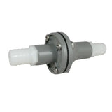 Bosworth barbed check valve for 1/2 and 3/4 inch hose