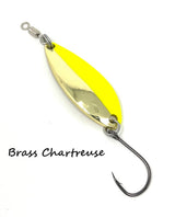 Prime Lures Trinity Spoon 1/5 oz - Chartreuse Brass