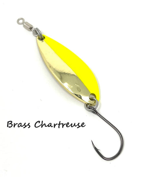 Prime Lures Trinity Spoon 1/5 oz - Chartreuse Brass