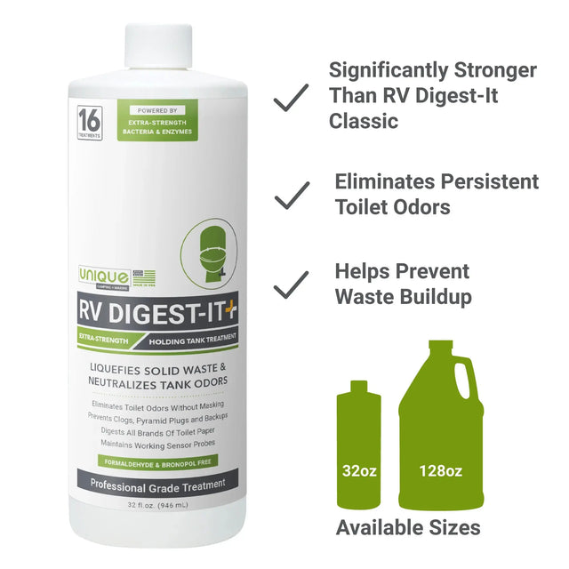 4. RV Digest-It+ Extra Strength Holding Tank Treatment Unique Camping + Marine