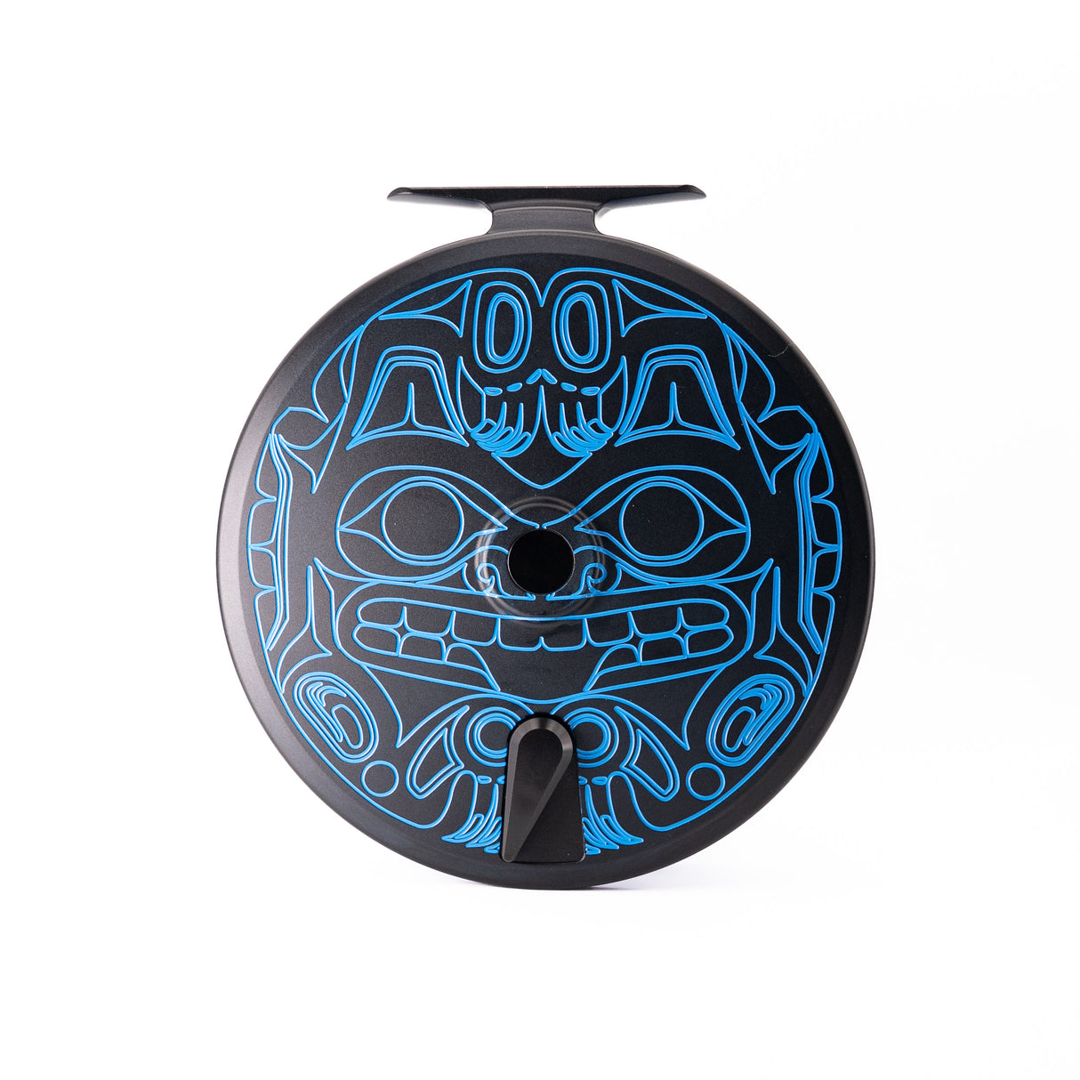 Kingpin Zeppelin 500 Bear Face Centerpin Reel - Blue & Black with Blue Handles
