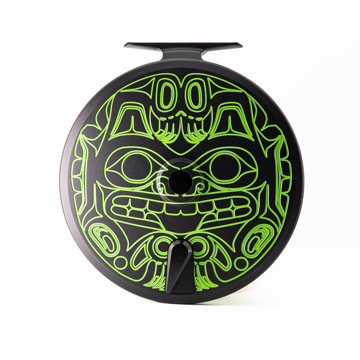 Kingpin Zeppelin 500 Bear Face Centerpin Reel - Green & Black with Green handles
