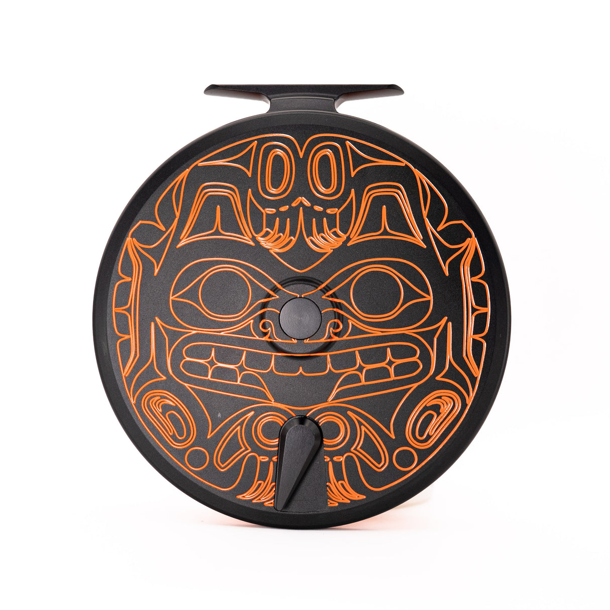 Kingpin Zeppelin 500 Bear Face Centerpin Reel - Orange & Black with Tiger handles